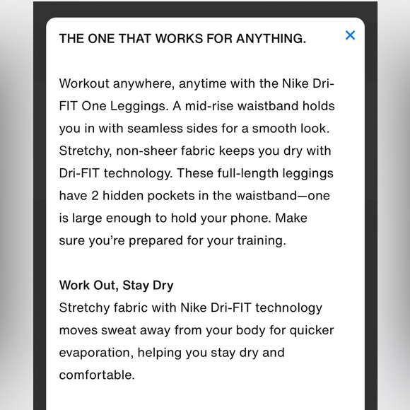 Nike One Mid Rise Blue Camo Leggings Running Workout - Picture 16 of 16